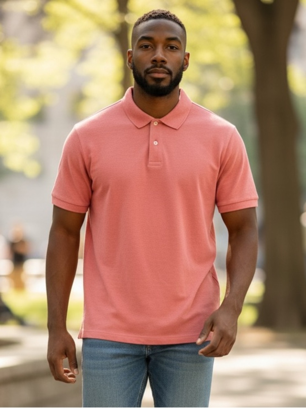 Charles Tyrwhitt Men's Salmon Pinkish Golf Polo Shirt 100% Cotton SZ XL EUC